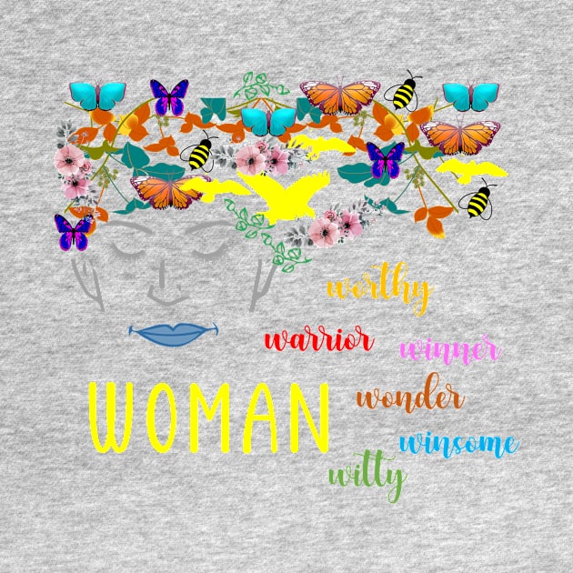 Floral Feminist Butterfly Lover Women's Motivation by Girl Gang Leader